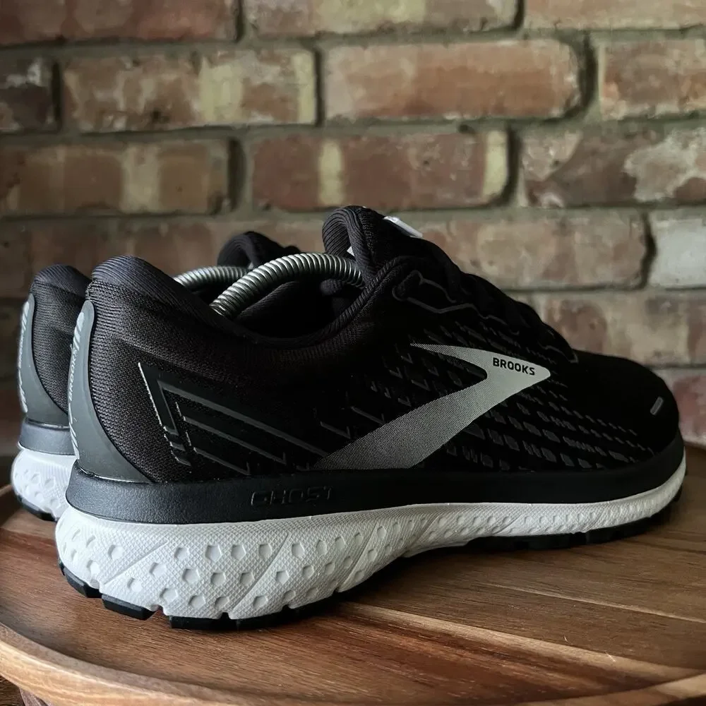 Brooks Ghost 13 Womens Size 9 Black White Neutral Cushion Running Shoes Sneakers